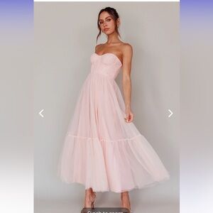 Selfie Leslie - Dancing With Me Sweetheart Tulle Midi Dress Pink